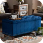 Tufted Velvet Storage Ottoman